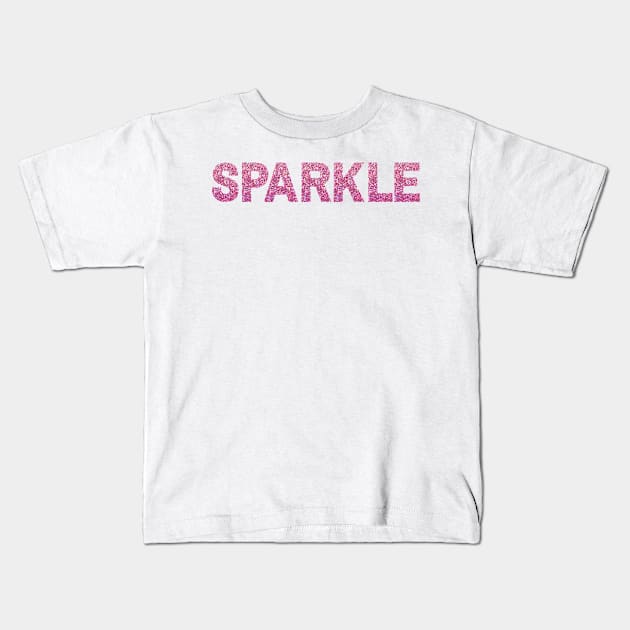 Sparkle Pink Font Kids T-Shirt by hexchen09